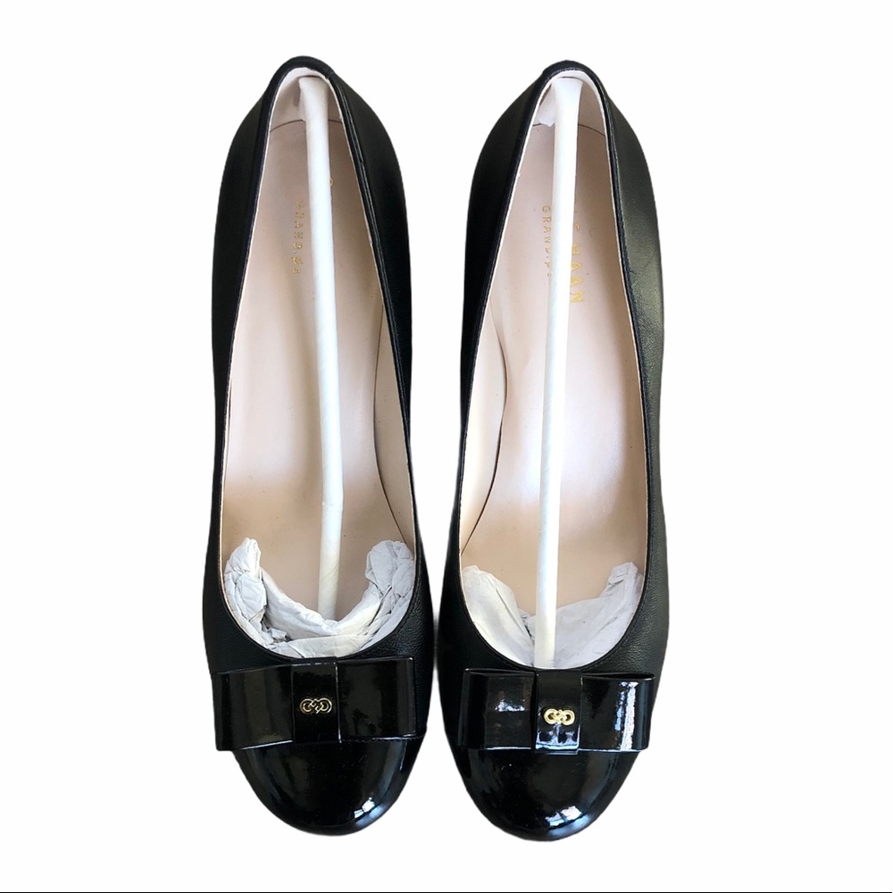 NEW Cole Haan Elsie Black Bow Wedges 7.5